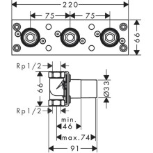 Скрытая часть 1/2" Axor 45442180