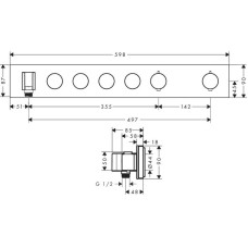 Скрытая часть 3/4" Axor 18312180