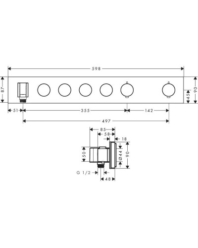 Скрытая часть 3/4" Axor 18312180