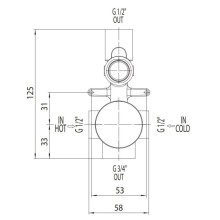 Скрытая часть на 2 потребителя Bossini Z00005