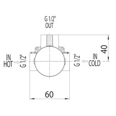 Скрытая часть на 1 потребитель Bossini Z00007