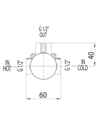Скрытая часть на 1 потребитель Bossini Z00007