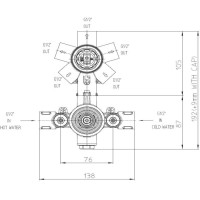 Скрытая часть на 2-5 потребителей Bossini Z00125000