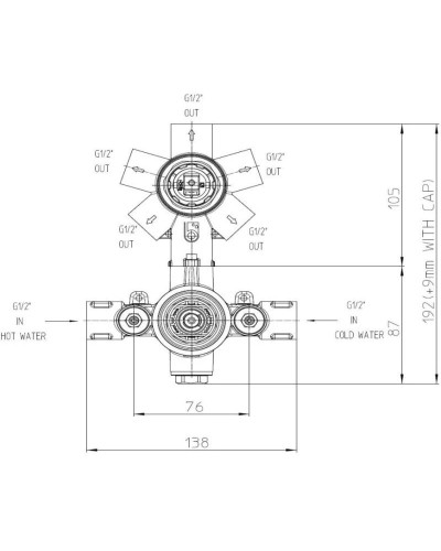 Скрытая часть на 2-5 потребителей Bossini Z00125000