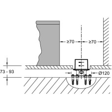 Скрытая часть для напольного смесителя Jacob Delafon Avid 97904D-NF