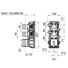 Скрытая монтажная часть Noken Oxo N113700057