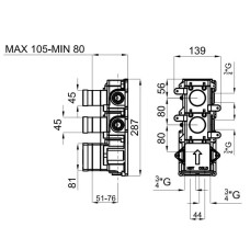 Скрытая монтажная часть Noken Oxo N113700057