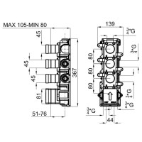 Скрытая монтажная часть Noken Oxo N113700052