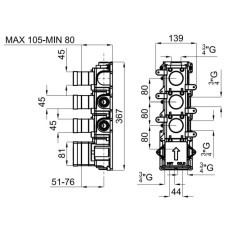 Скрытая монтажная часть Noken Oxo N113700052