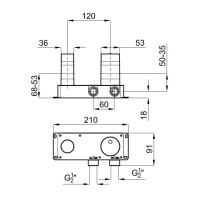 Скрытая монтажная часть Noken Round Inox N200000139