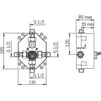 Скрытая монтажная часть Oras Alessi 8586