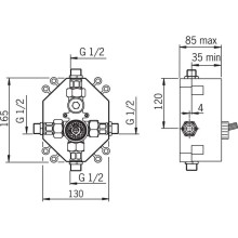 Скрытая монтажная часть Oras Alessi 8586