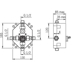 Скрытая монтажная часть Oras Alessi 8586