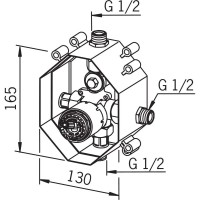 Скрытая монтажная часть Oras Alessi 8586