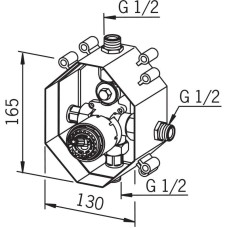 Скрытая монтажная часть Oras Alessi 8586
