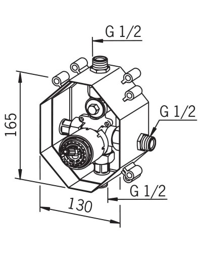 Скрытая монтажная часть Oras Alessi 8586