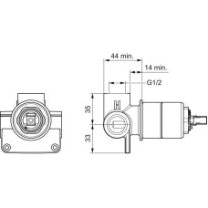 Скрытая часть смесителя Oras Polara 1486