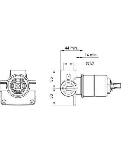 Скрытая часть смесителя Oras Polara 1486