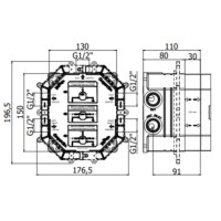 Скрытая часть Paffoni Compact Box CPBOX001