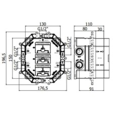 Скрытая часть Paffoni Compact Box CPBOX001