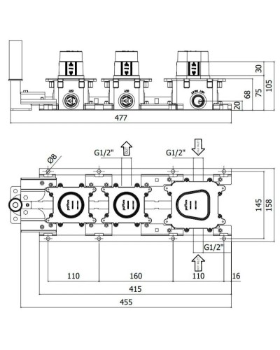 Скрытый термостат Paffoni Modular Box MDBOX000