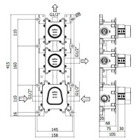 Скрытый термостат Paffoni Modular Box MDBOX018