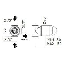 Скрытая часть Paffoni INC01035CR