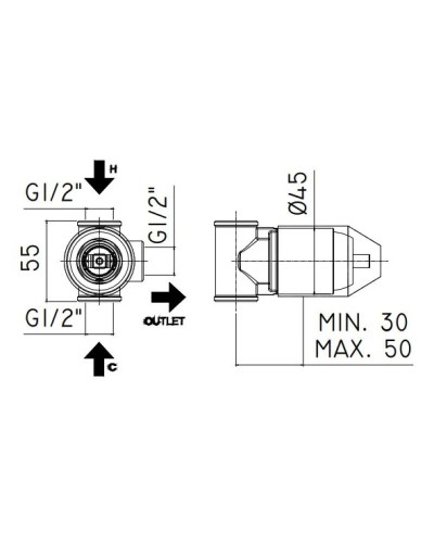 Скрытая часть Paffoni INC01035CR