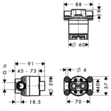 Скрытая часть Axor Starck 10902180