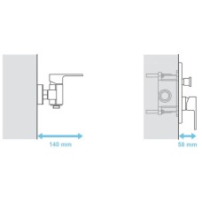 Скрытая часть Ravak R-Box X070052