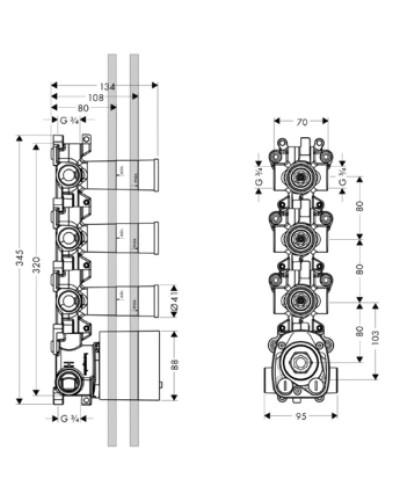 Скрытая часть Axor ShowerSolutions 10750180