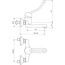 Смеситель для медицинских учреждений Vidima Сева Профи BA097AA