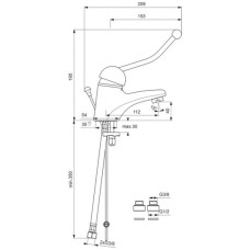 Смеситель для медицинских учреждений Vidima Сева Профи BA101AA