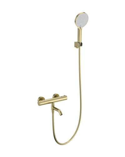 Смеситель для ванны с душем и термостатом WONZON & WOGHAND, Брашированное золото (WW-B2065-A1-BG)