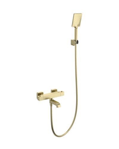 Смеситель для ванны с душем и термостатом WONZON & WOGHAND, Брашированное золото (WW-B2026-A1-BG)