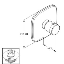Центральный термостат Kludi Ambienta 537290575