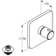 Центральный термостат Kludi E2 497290575