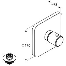 Центральный термостат Kludi E2 497290575