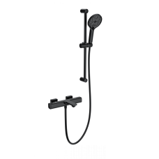 Смеситель для ванны с душем и термостатом WONZON & WOGHAND, Черный матовый (WW-C2011-A-MB)