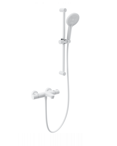Смеситель для ванны с душем и термостатом WONZON & WOGHAND, Белый матовый (WW-C2018-A-MW)