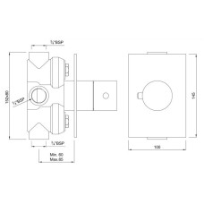 Центральный термостат Jaquar Florentine FLR-CHR-5679