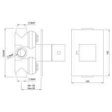 Центральный термостат Jaquar Kubix KUB-CHR-35679