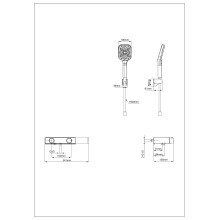 Смеситель для ванны с душем и термостатом WONZON & WOGHAND, Темный графит (WW-B2551-BGG)