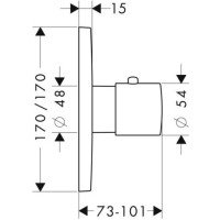 Центральный термостат Axor Citterio M 34715000