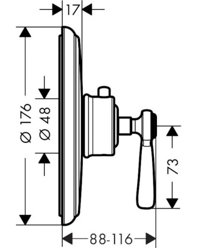 Центральный термостат Axor Montreux 16824000