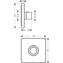Центральный термостат Axor ShowerSelect 36711000