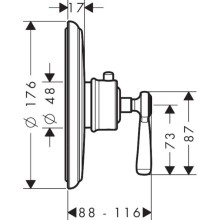 Центральный термостат Axor Montreux 16823000