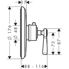 Центральный термостат Axor Montreux 16823820