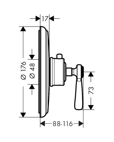 Центральный термостат Axor Montreux 16824820