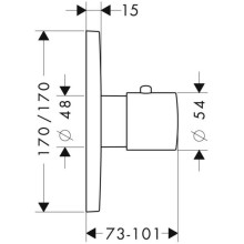 Центральный термостат Axor Citterio M 34716000